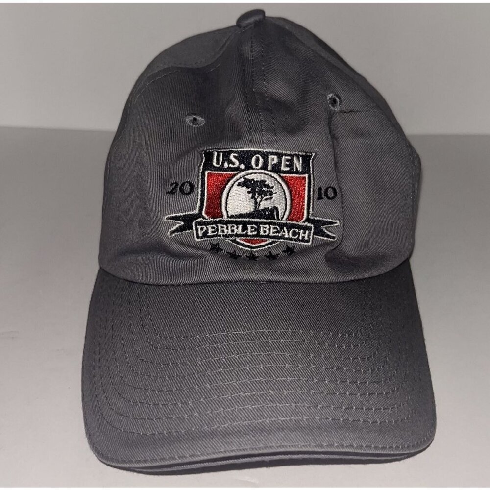 US OPEN USGA MEMBER BLUE GOLF HAT 2010 PEBBLE BEACH CAP ADJUSTABLE Vintage